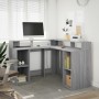 Escritorio con LED madera ingeniería gris sonoma 130x130x91cm von , Schreibtische - Ref: Foro24-3309452, Preis: 214,86 €, Rab...