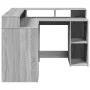 Escritorio con LED madera ingeniería gris sonoma 130x130x91cm von , Schreibtische - Ref: Foro24-3309452, Preis: 211,44 €, Rab...