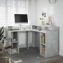 Escritorio con LED madera ingeniería gris hormigón 130x130x91cm von , Schreibtische - Ref: Foro24-3309450, Preis: 210,82 €, R...