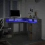 Escritorio con LED madera ingeniería gris hormigón 130x130x91cm von , Schreibtische - Ref: Foro24-3309450, Preis: 210,82 €, R...