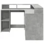 Escritorio con LED madera ingeniería gris hormigón 130x130x91cm von , Schreibtische - Ref: Foro24-3309450, Preis: 210,82 €, R...