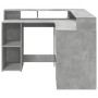Escritorio con LED madera ingeniería gris hormigón 130x130x91cm von , Schreibtische - Ref: Foro24-3309450, Preis: 214,33 €, R...