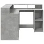 Escritorio con LED madera ingeniería gris hormigón 130x130x91cm von , Schreibtische - Ref: Foro24-3309450, Preis: 210,82 €, R...