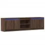 LED TV stand made of brown oak engineered wood, measuring 180x34x50 cm. by , TV Furniture - Ref: Foro24-3307918, Price: 149,0...
