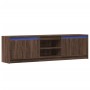Mueble de TV LED madera ingeniería marrón roble 180x34x50 cm de , Muebles TV - Ref: Foro24-3307918, Precio: 151,64 €