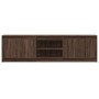 Mueble de TV LED madera ingeniería marrón roble 180x34x50 cm de , Muebles TV - Ref: Foro24-3307918, Precio: 151,64 €