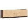 LED TV stand made of brown oak engineered wood, measuring 180x34x50 cm. by , TV Furniture - Ref: Foro24-3307918, Price: 149,0...
