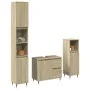 Set de muebles de baño 3 pzas madera contrachapada roble Sonoma de , Muebles de baño - Ref: Foro24-3307676, Precio: 191,42 €,...