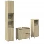 3-teiliges Badezimmermöbelset aus Eichenholz-Sonoma-Sperrholz. von , Badezimmermöbel - Ref: Foro24-3307676, Preis: 191,42 €, ...