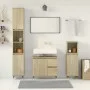 Set de muebles de baño 3 pzas madera contrachapada roble Sonoma de , Muebles de baño - Ref: Foro24-3307676, Precio: 191,42 €,...