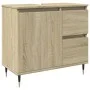3-teiliges Badezimmermöbelset aus Eichenholz-Sonoma-Sperrholz. von , Badezimmermöbel - Ref: Foro24-3307676, Preis: 191,42 €, ...