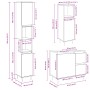 3-teiliges Badezimmermöbelset aus Eichenholz-Sonoma-Sperrholz. von , Badezimmermöbel - Ref: Foro24-3307676, Preis: 194,43 €, ...