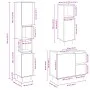 Set de muebles de baño 3 pzas madera contrachapada roble Sonoma de , Muebles de baño - Ref: Foro24-3307676, Precio: 191,42 €,...