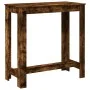 High bar table made of smoked oak engineered wood, measuring 102x50x103.5cm. by , Kitchen and dining tables - Ref: Foro24-854...