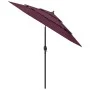3-stöckiger Regenschirm mit burgunderroter Aluminiumstange 2,5 m von vidaXL, Sonnenschirme - Ref: Foro24-313864, Preis: 71,61...