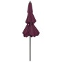 3-level umbrella with a 2.5m burgundy aluminum pole by vidaXL, Umbrellas - Ref: Foro24-313864, Price: 75,00 €, Discount: %
