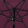 3-stöckiger Regenschirm mit burgunderroter Aluminiumstange 2,5 m von vidaXL, Sonnenschirme - Ref: Foro24-313864, Preis: 72,96...