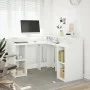 Schreibtisch mit LED-Beleuchtung, aus weißem Ingenieurholz, 130x130x91 cm. von , Schreibtische - Ref: Foro24-3309447, Preis: ...