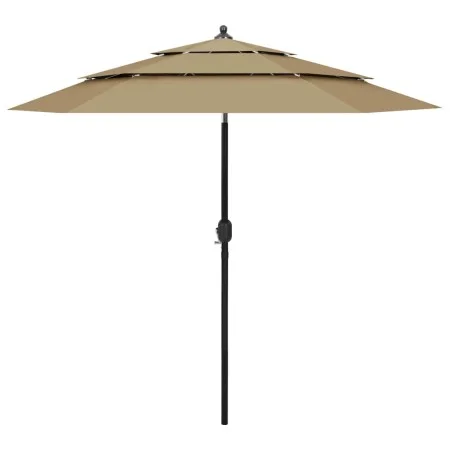 3-stufiger Sonnenschirm mit taupegrauem Aluminiummast 2,5 m von vidaXL, Sonnenschirme - Ref: Foro24-313863, Preis: 76,00 €, R...