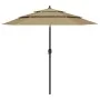 3-tier parasol with taupe gray aluminum pole 2.5 m by vidaXL, Umbrellas - Ref: Foro24-313863, Price: 77,52 €, Discount: %