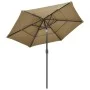 3-stufiger Sonnenschirm mit taupegrauem Aluminiummast 2,5 m von vidaXL, Sonnenschirme - Ref: Foro24-313863, Preis: 76,00 €, R...