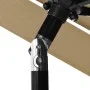 3-tier parasol with taupe gray aluminum pole 2.5 m by vidaXL, Umbrellas - Ref: Foro24-313863, Price: 77,52 €, Discount: %