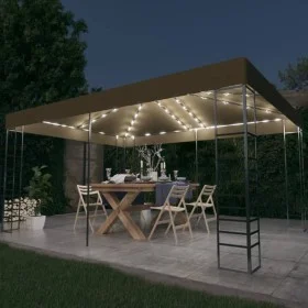 Gartenpavillon mit LED-Lichtleiste 3x4m in Taupe 180 g/m² von , Zelte und Pavillons - Ref: Foro24-3070310, Preis: 297,45 €, R...