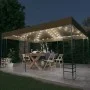 Garden gazebo tent with LED light strip 3x4m taupe 180 g/m² by , Tents and gazebos - Ref: Foro24-3070310, Price: 297,45 €, Di...
