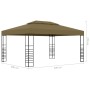 Garden gazebo tent with LED light strip 3x4m taupe 180 g/m² by , Tents and gazebos - Ref: Foro24-3070310, Price: 291,40 €, Di...