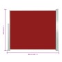 Seitliches ausziehbares Markisentuch 120x300 cm in Rot. von , Sonnenschirme - Ref: Foro24-45362, Preis: 68,28 €, Rabatt: %