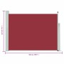 Toldo lateral retráctil de jardín rojo 120x500 cm de , Sombrillas - Ref: Foro24-48391, Precio: 100,68 €, Descuento: %