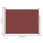 Seitlicher ausziehbarer Gartenmarkise in Braun 120x500 cm. von , Sonnenschirme - Ref: Foro24-48393, Preis: 81,92 €, Rabatt: %
