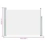 Retractable cream-colored garden side awning 120x500 cm by , Umbrellas - Ref: Foro24-48389, Price: 85,38 €, Discount: %