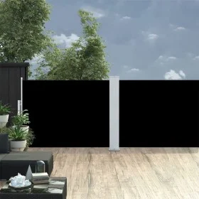Retractable black side awning 120x1000 cm by , Umbrellas - Ref: Foro24-48478, Price: 69,79 €, Discount: %
