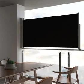 Retractable side awning for patio 120x300 cm black by , Umbrellas - Ref: Foro24-45187, Price: 72,43 €, Discount: %