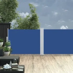 Retractable blue side awning 120x1000 cm by , Umbrellas - Ref: Foro24-48482, Price: 69,28 €, Discount: %