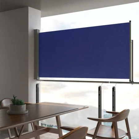 Toldo lateral retráctil de jardín azul 120x300 cm de , Sombrillas - Ref: Foro24-48344, Precio: 72,55 €, Descuento: %