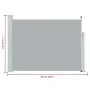 Toldo lateral retráctil de jardín gris 120x500 cm de , Sombrillas - Ref: Foro24-48392, Precio: 74,87 €, Descuento: %