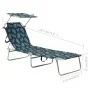 Faltbare Liege mit bedrucktem Aluminiumdach mit Blättermuster. von , Liegen - Ref: Foro24-310364, Preis: 73,00 €, Rabatt: %
