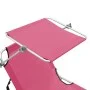 Faltbarer Liegestuhl mit rosa Aluminiumdach von , Liegen - Ref: Foro24-310363, Preis: 67,01 €, Rabatt: %
