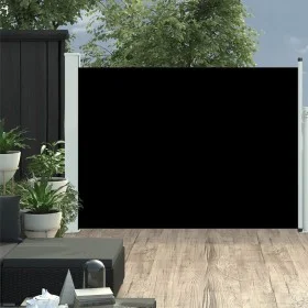 Retractable black garden side awning 120x500 cm by , Umbrellas - Ref: Foro24-48388, Price: 97,07 €, Discount: %