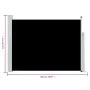 Seitlicher ausziehbarer Gartenmarkise in Schwarz 120x500 cm. von , Sonnenschirme - Ref: Foro24-48388, Preis: 96,97 €, Rabatt: %