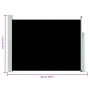 Toldo lateral retráctil de jardín negro 120x500 cm de , Sombrillas - Ref: Foro24-48388, Precio: 99,60 €, Descuento: %