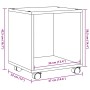 Armario con ruedas madera ingeniería gris Sonoma 37x33x42,5 cm de , Mesas auxiliares - Ref: Foro24-853133, Precio: 26,49 €, D...