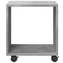 Wheeled cabinet made of gray concrete engineered wood, measuring 37x33x42.5cm. by , Side tables - Ref: Foro24-853131, Price: ...