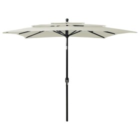 3-stöckiger Sonnenschirm mit sandfarbenem Aluminiummast 2,5 x 2,5 m von vidaXL, Sonnenschirme - Ref: Foro24-313836, Preis: 76...