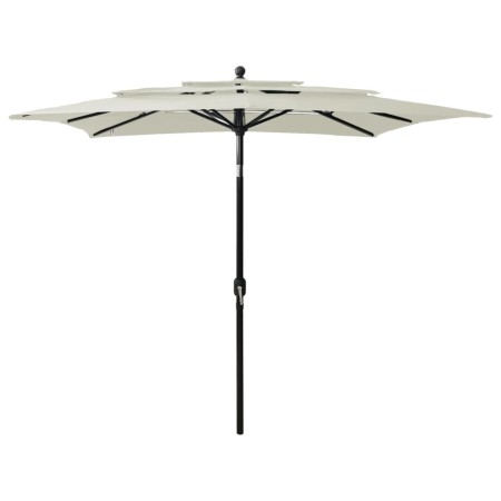 3-stöckiger Sonnenschirm mit sandfarbenem Aluminiummast 2,5 x 2,5 m von vidaXL, Sonnenschirme - Ref: Foro24-313836, Preis: 77...