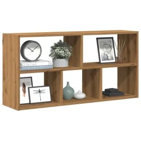 Engineered oak wood artisan wall shelf 100x25x50 cm by , Shelves and shelves - Ref: Foro24-853280, Price: 57,68 €, Discount: %