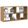 Engineered oak wood artisan wall shelf 100x25x50 cm by , Shelves and shelves - Ref: Foro24-853280, Price: 57,68 €, Discount: %