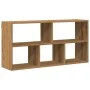 Engineered oak wood artisan wall shelf 100x25x50 cm by , Shelves and shelves - Ref: Foro24-853280, Price: 57,68 €, Discount: %